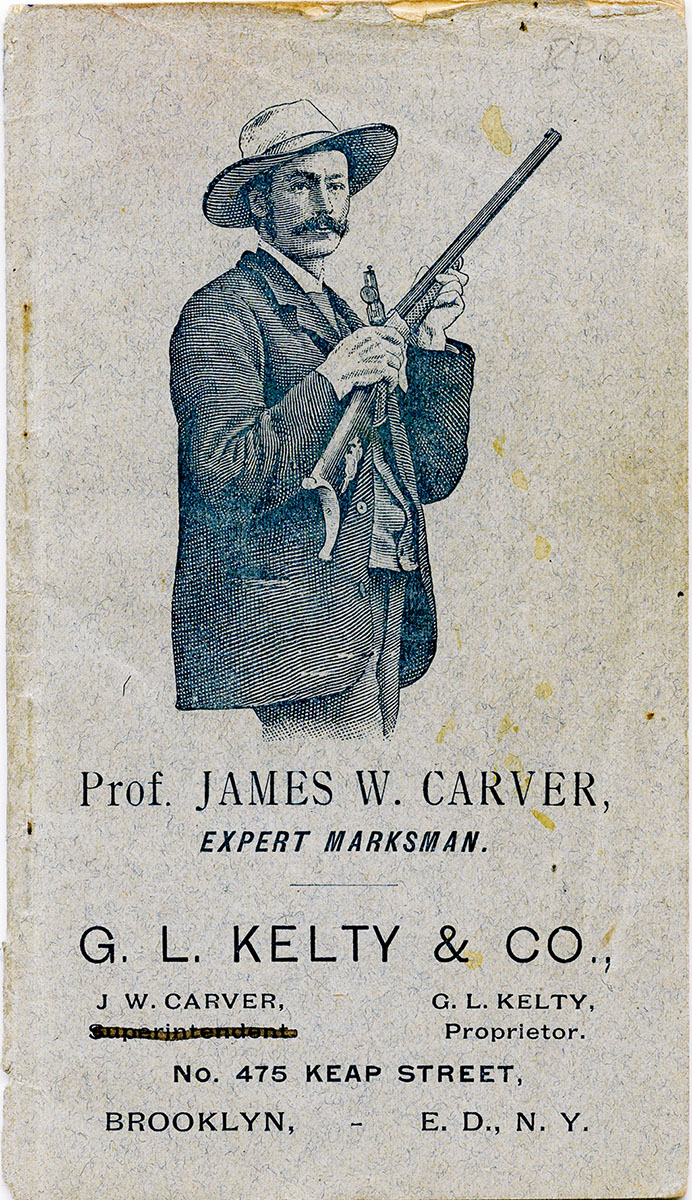 The cover of Carver’s catalog. There were two catalogs, with the same cover, believed to be printed about 1891.